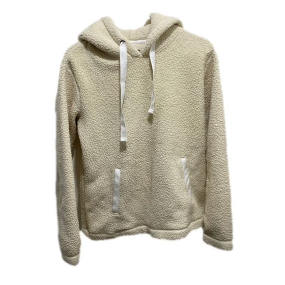 WOMEN'S abercrombie & fitch soft AF sherpa pullover hoodie -Size SMALL- … - Picture 1 of 5